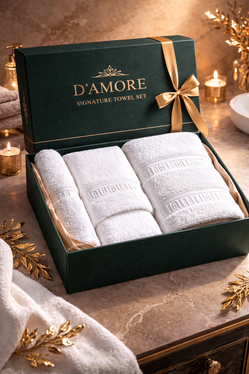 SIGNATURE SPA COLLECTION SET 3 PROSOAPE 100% BUMBAC 550GSM